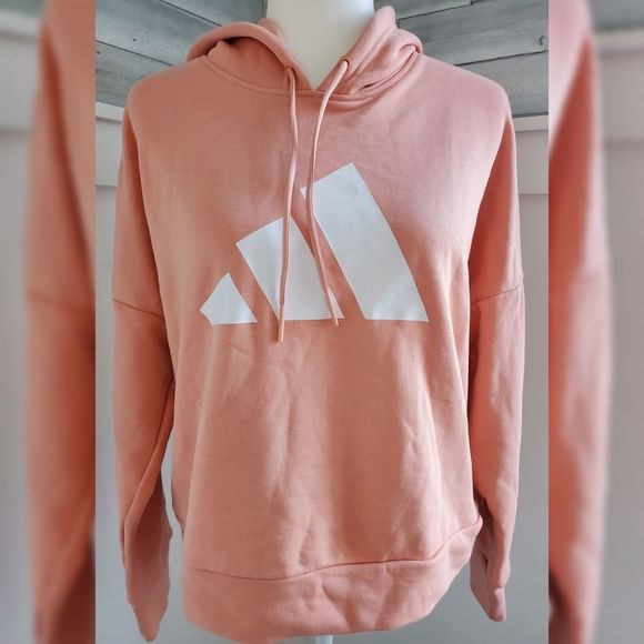 adidas Tops - Adidas Small Peach Cropped Hoodie Sweatshirt NWT